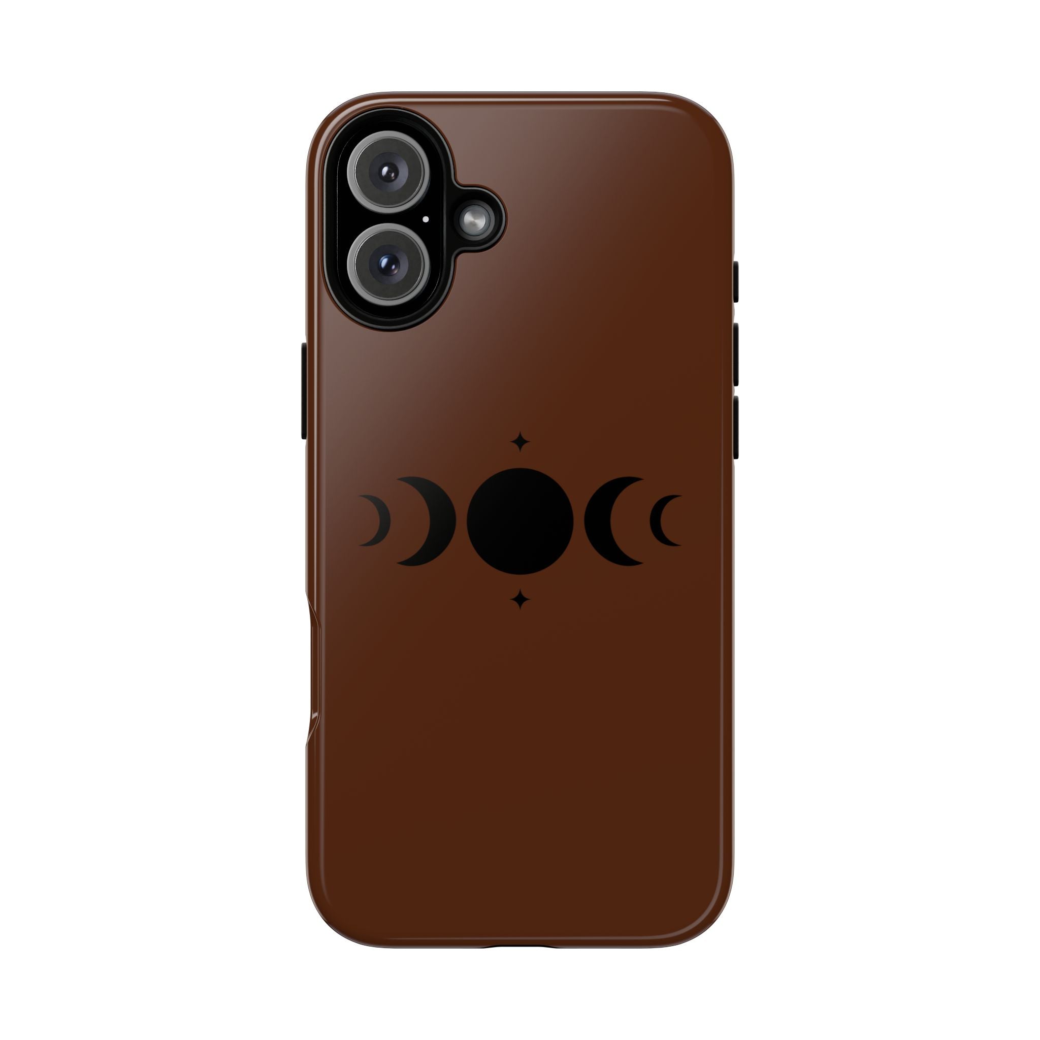Triple Moon Phone Case — Brown Witchy Celestial iPhone Cover