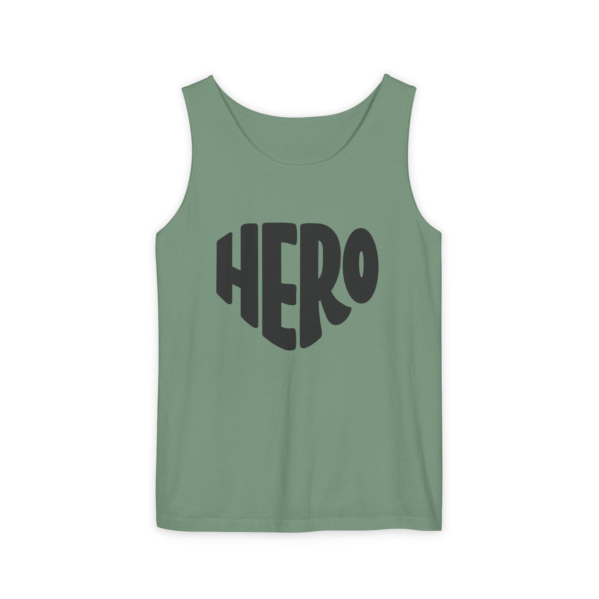 Unisex Hero Graphic Tank Top — Bold Retro "HERO" Design