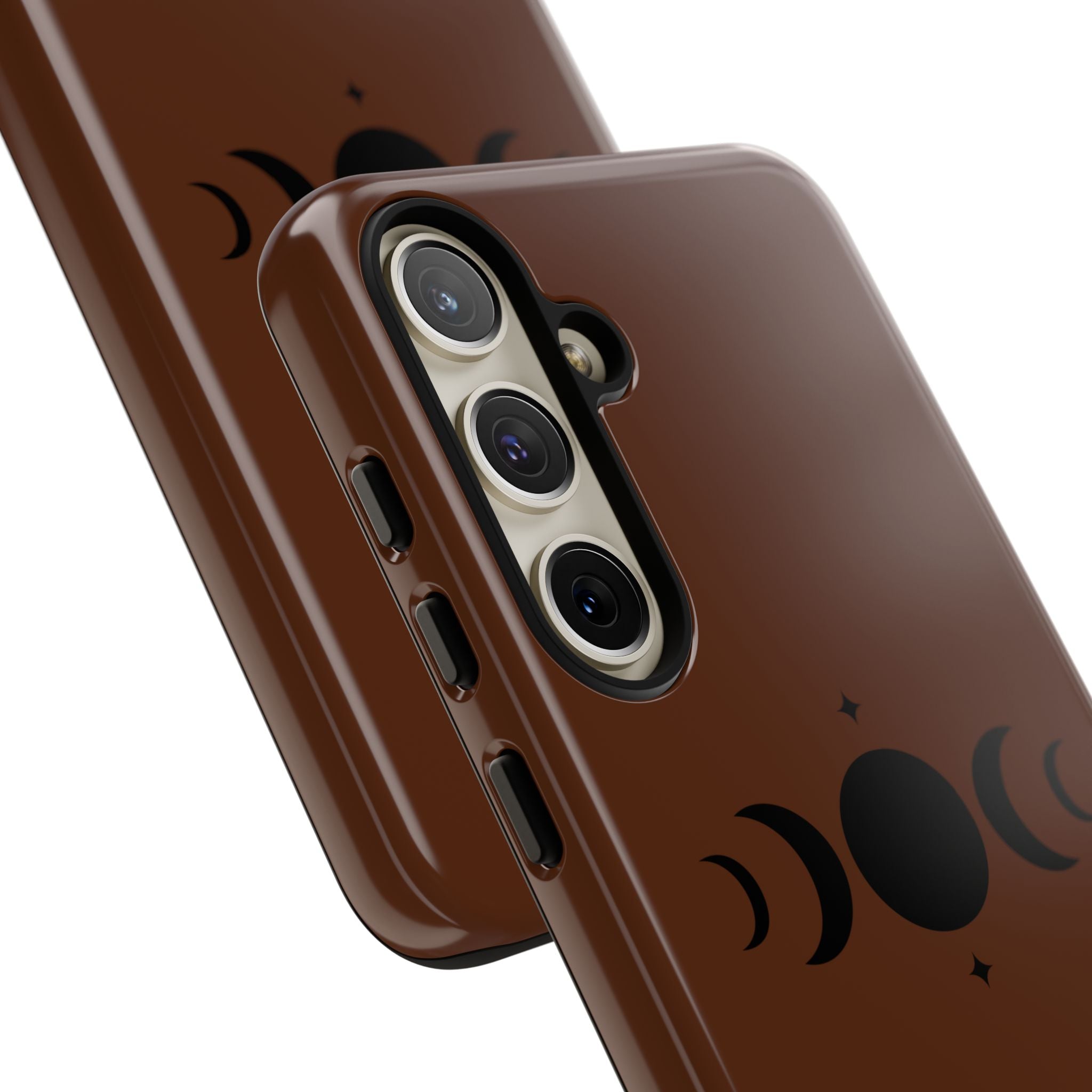 Triple Moon Phone Case — Brown Witchy Celestial iPhone Cover