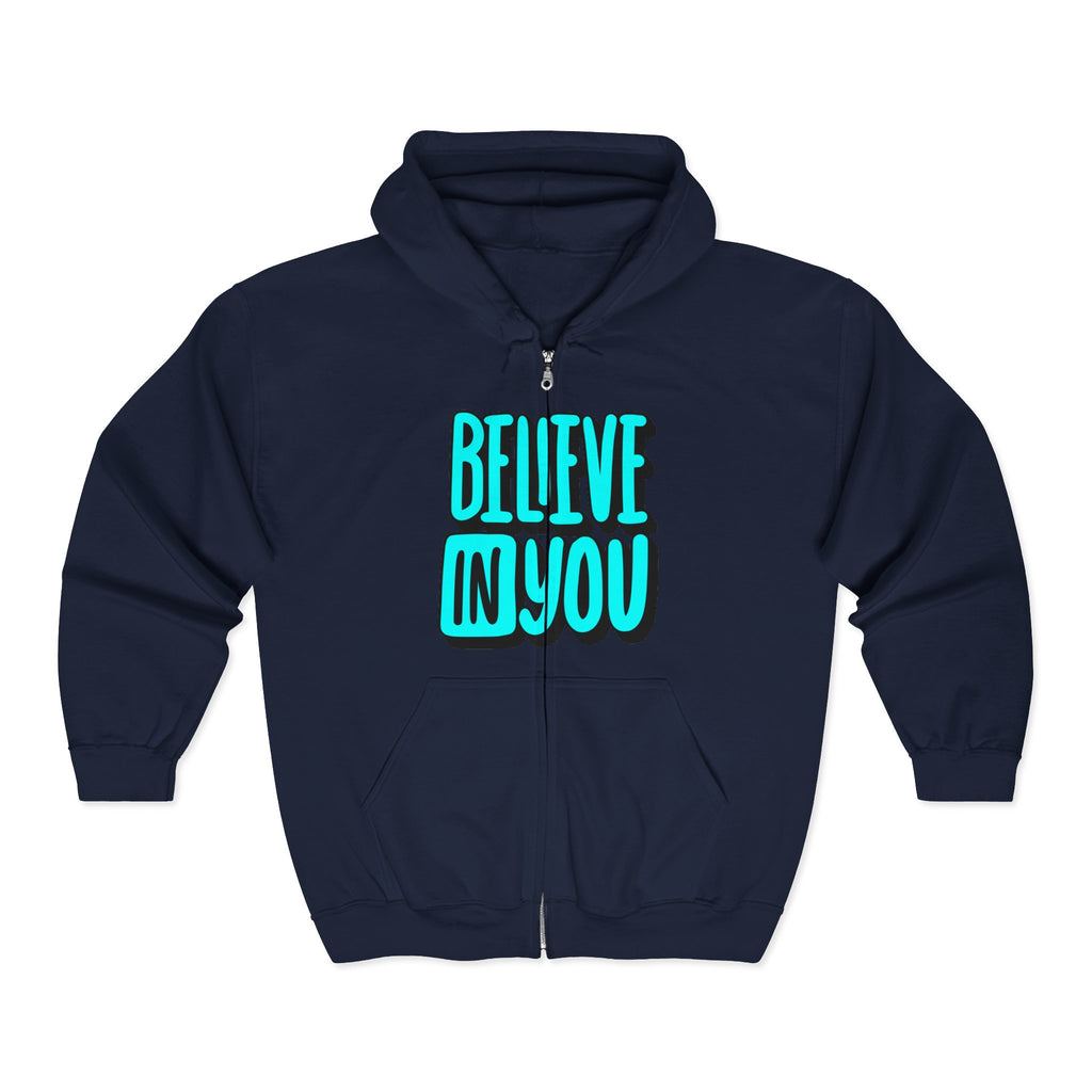 Zip Hoodie — Motivational Full-Zip Sweatshirt