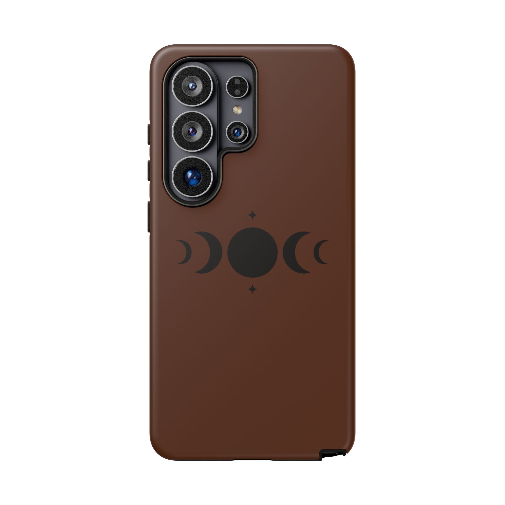 Triple Moon Phone Case — Brown Witchy Celestial iPhone Cover