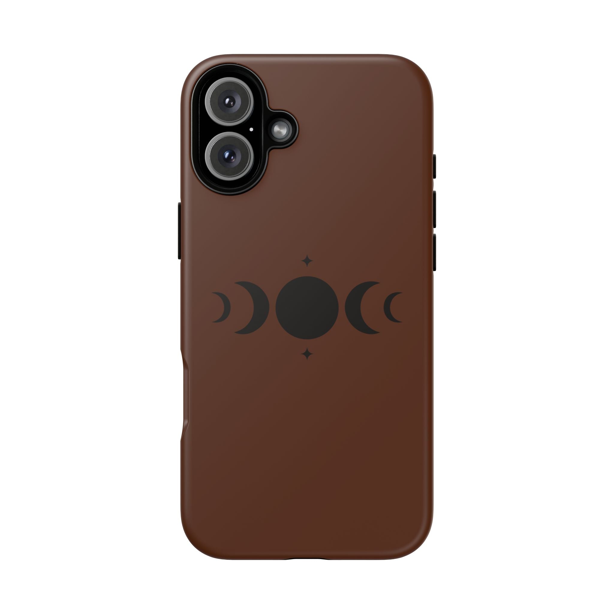 Triple Moon Phone Case — Brown Witchy Celestial iPhone Cover