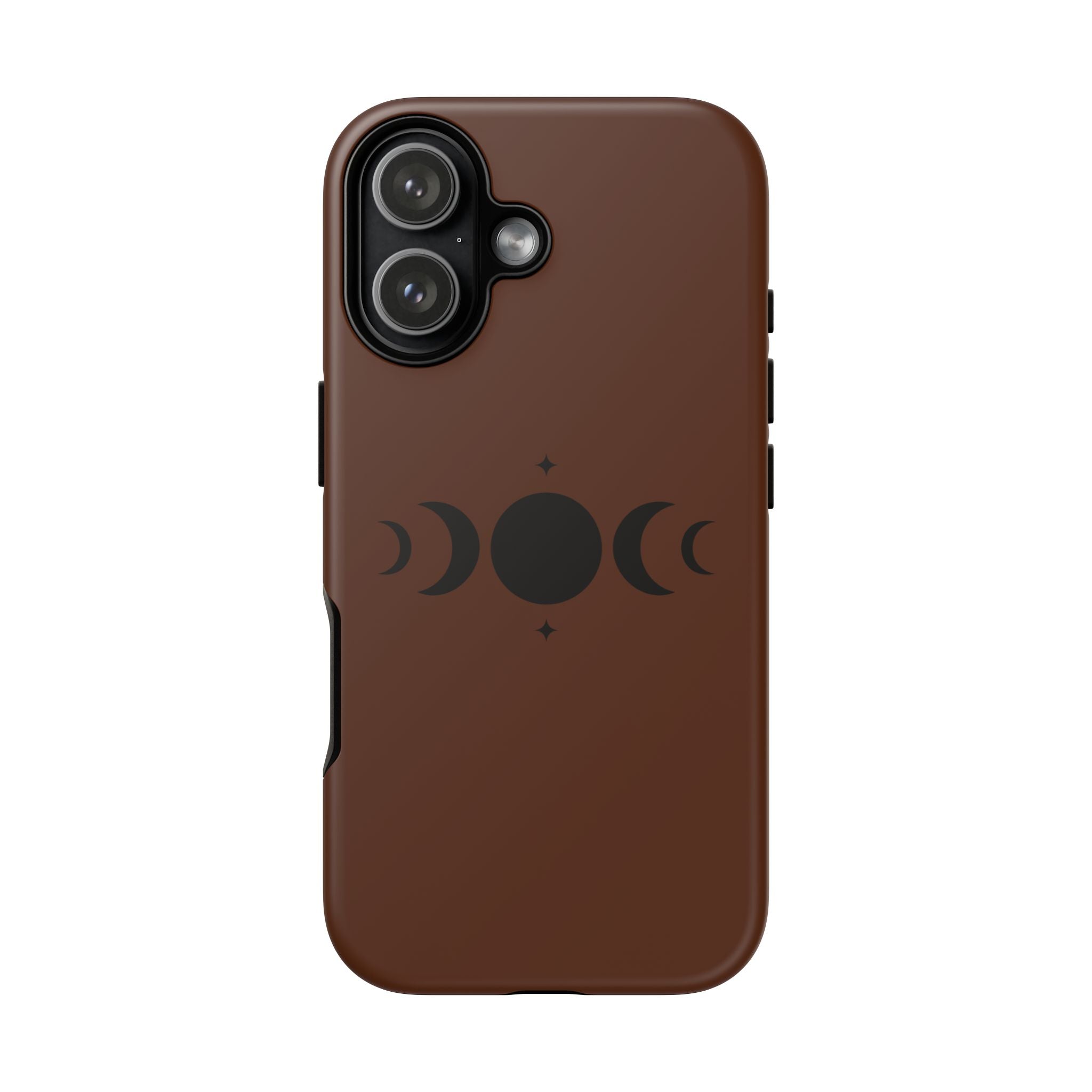 Triple Moon Phone Case — Brown Witchy Celestial iPhone Cover