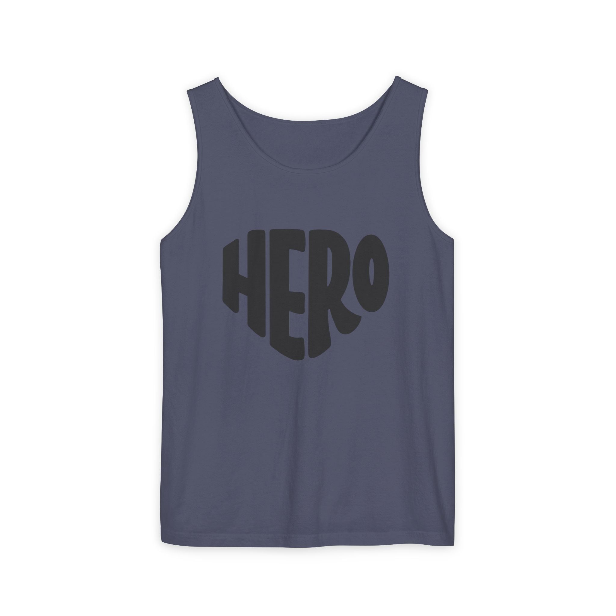 Unisex Hero Graphic Tank Top — Bold Retro "HERO" Design