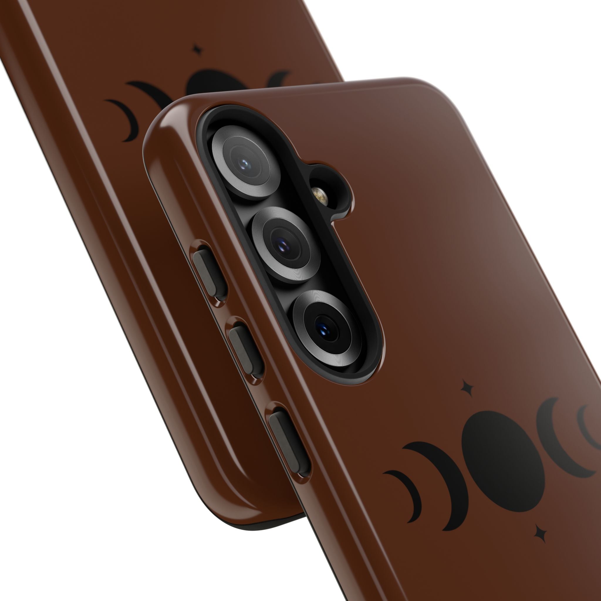 Triple Moon Phone Case — Brown Witchy Celestial iPhone Cover