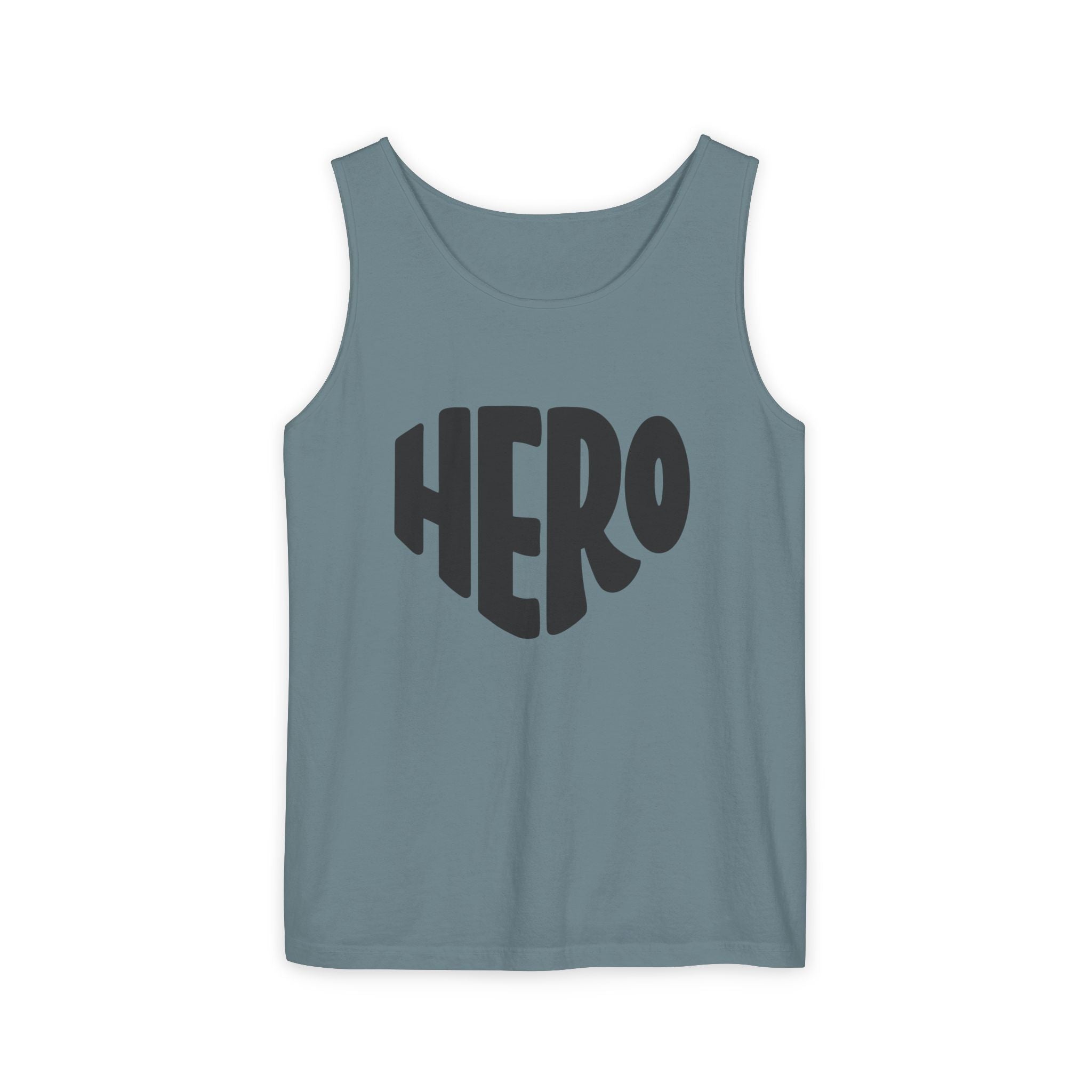 Unisex Hero Graphic Tank Top — Bold Retro "HERO" Design