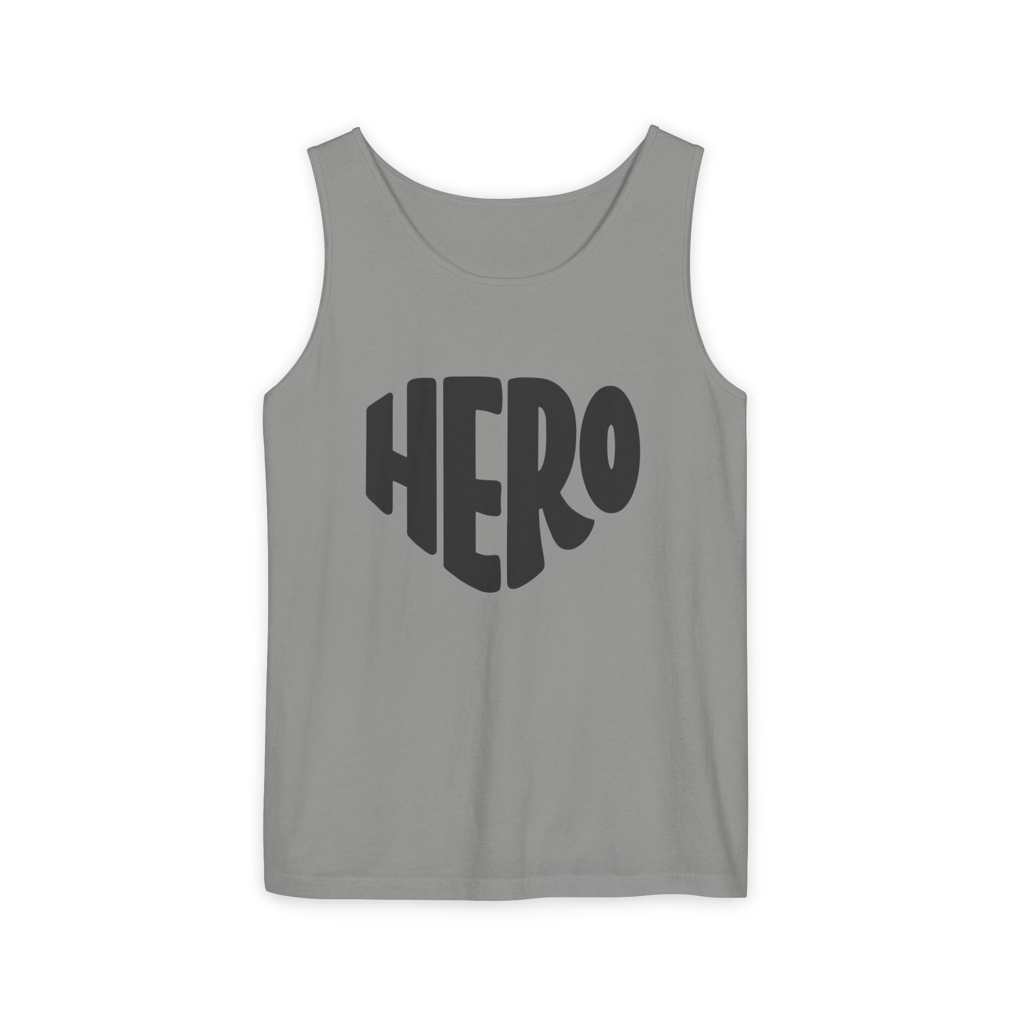 Unisex Hero Graphic Tank Top — Bold Retro "HERO" Design