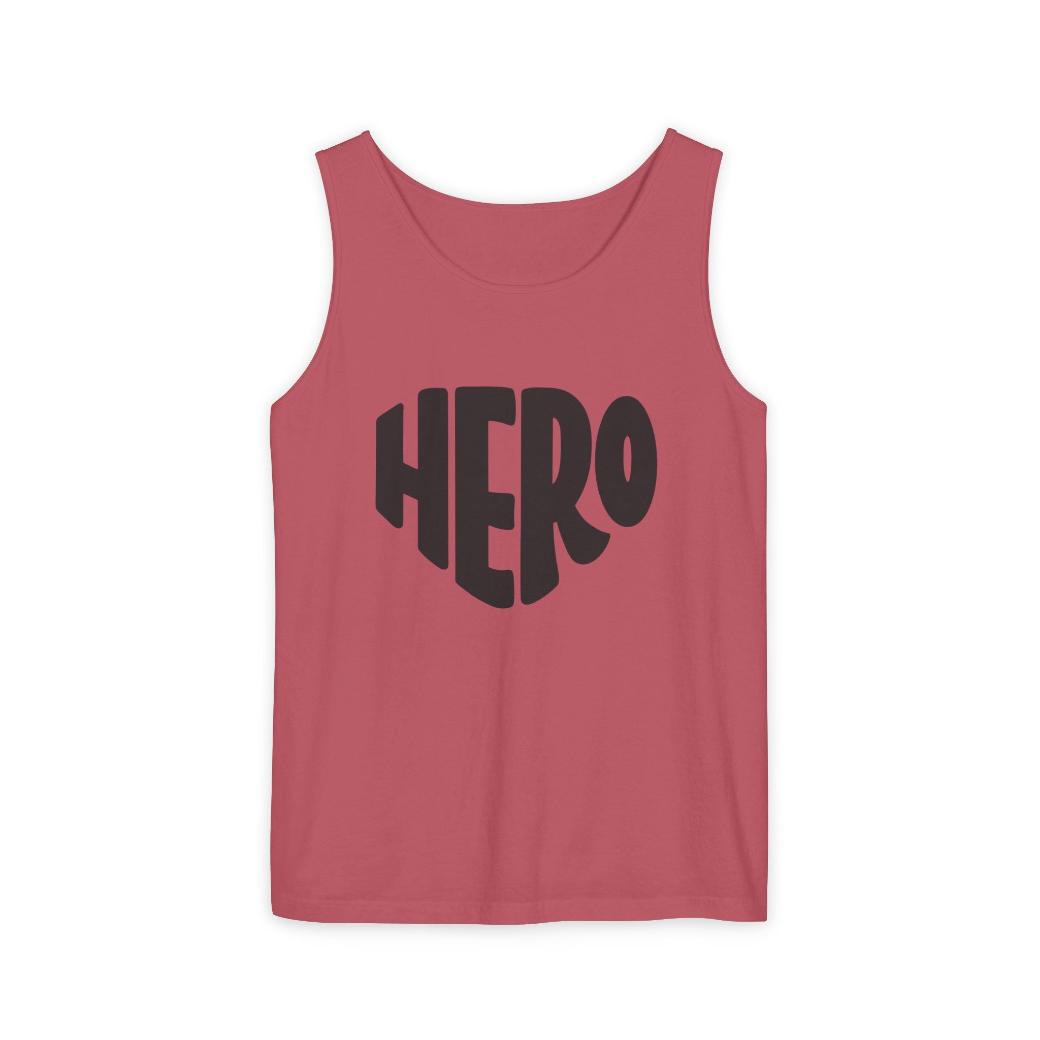 Unisex Hero Graphic Tank Top — Bold Retro "HERO" Design