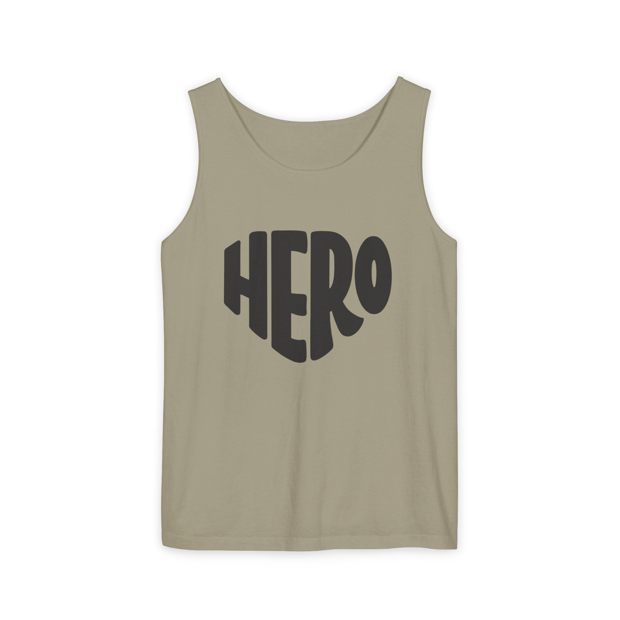 Unisex Hero Graphic Tank Top — Bold Retro "HERO" Design