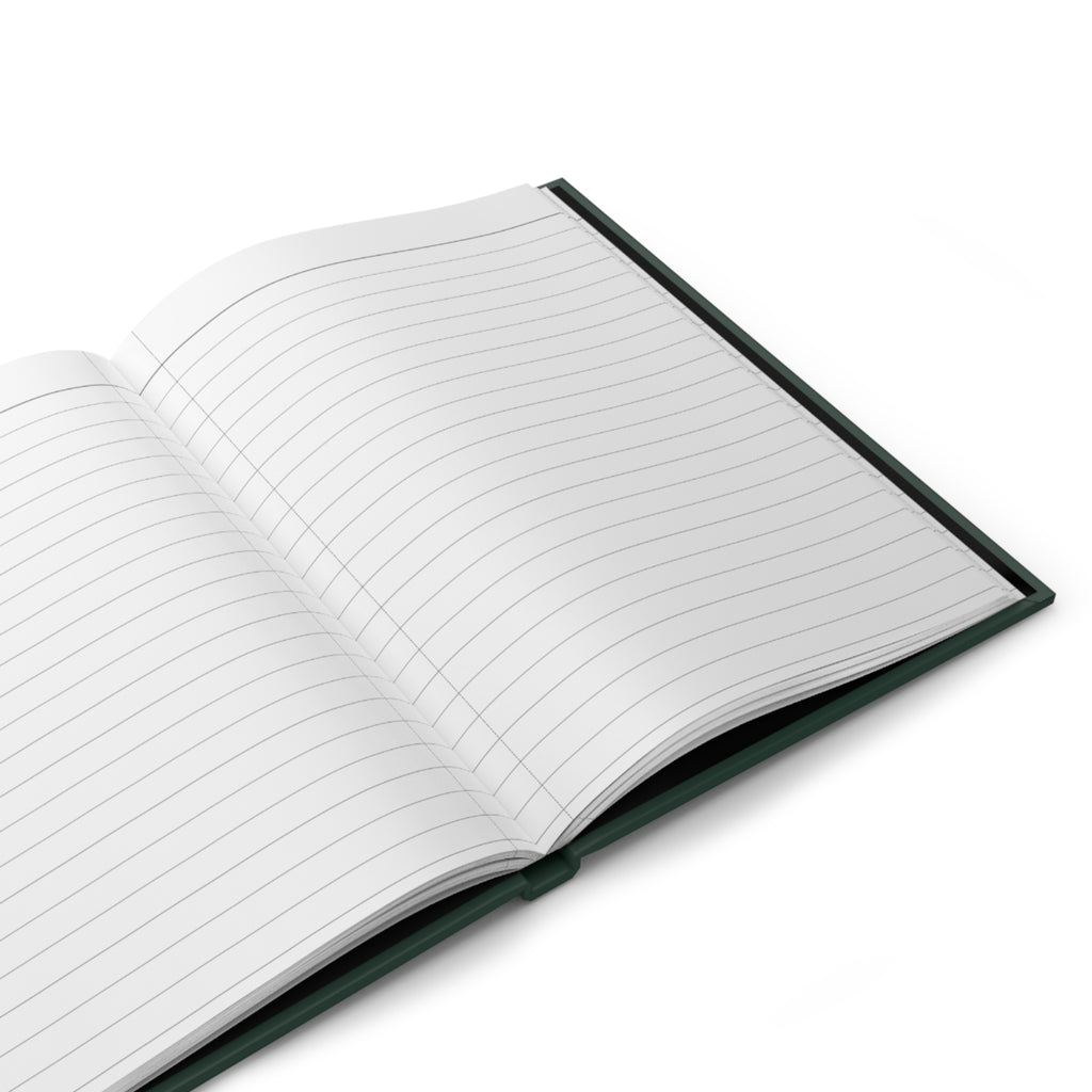 Moon Phase Hardcover Journal — Matte Green Notebook