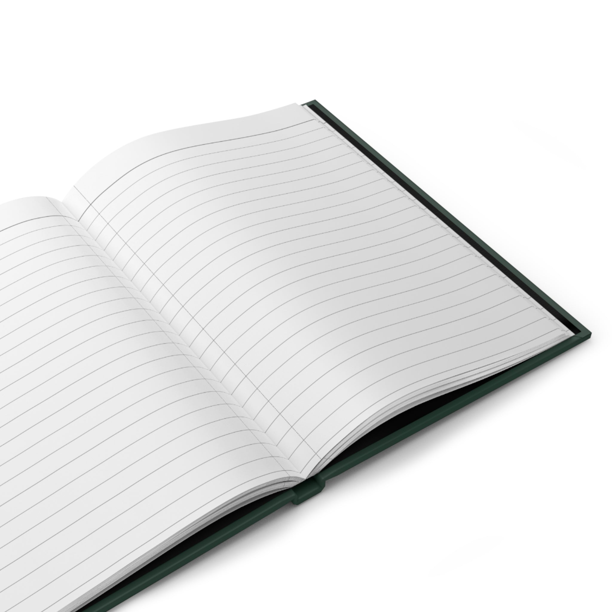 Moon Phase Hardcover Journal — Matte Green Notebook