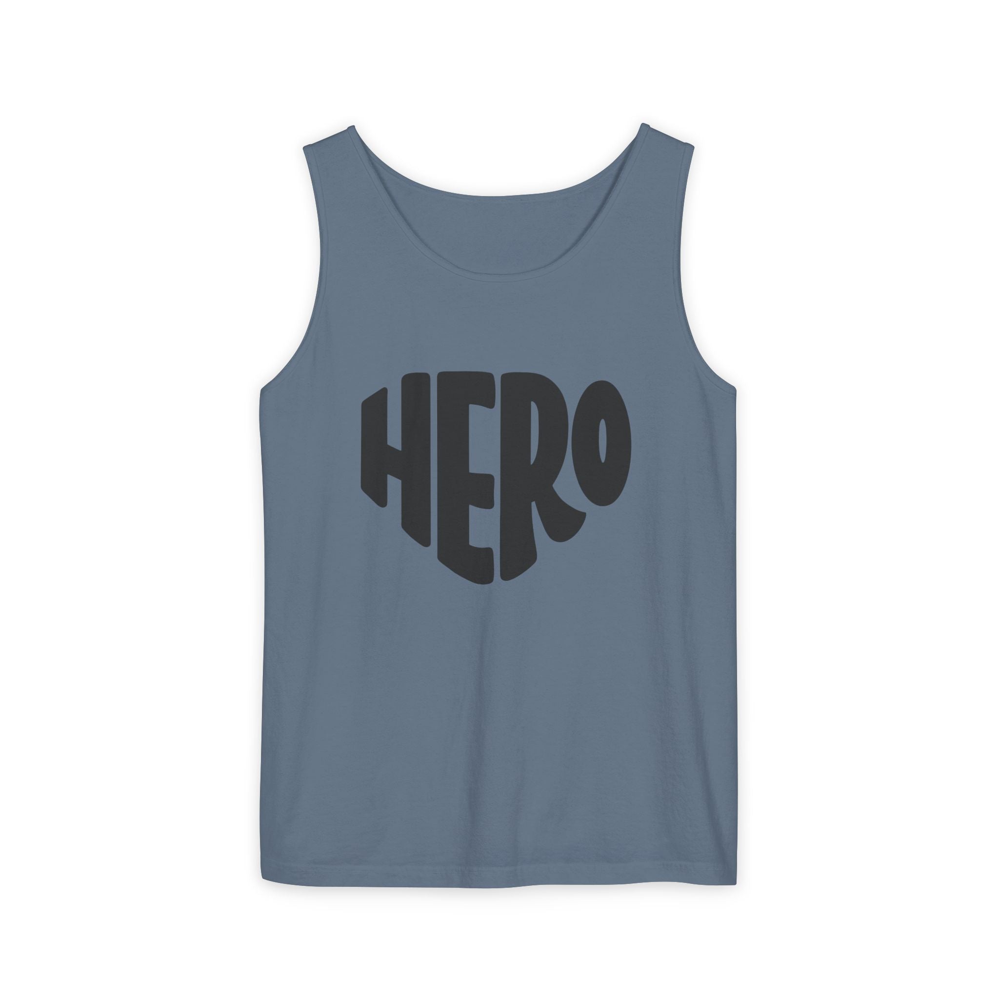 Unisex Hero Graphic Tank Top — Bold Retro "HERO" Design