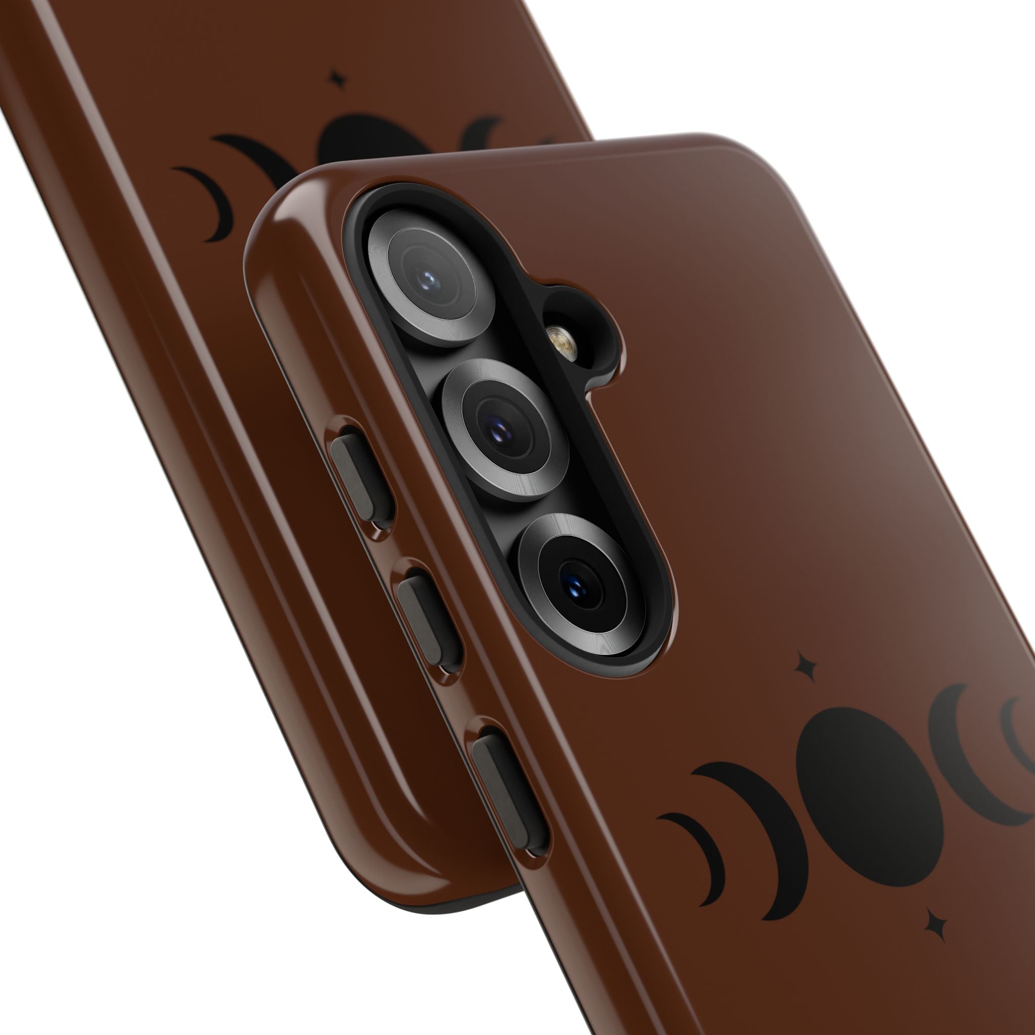 Triple Moon Phone Case — Brown Witchy Celestial iPhone Cover