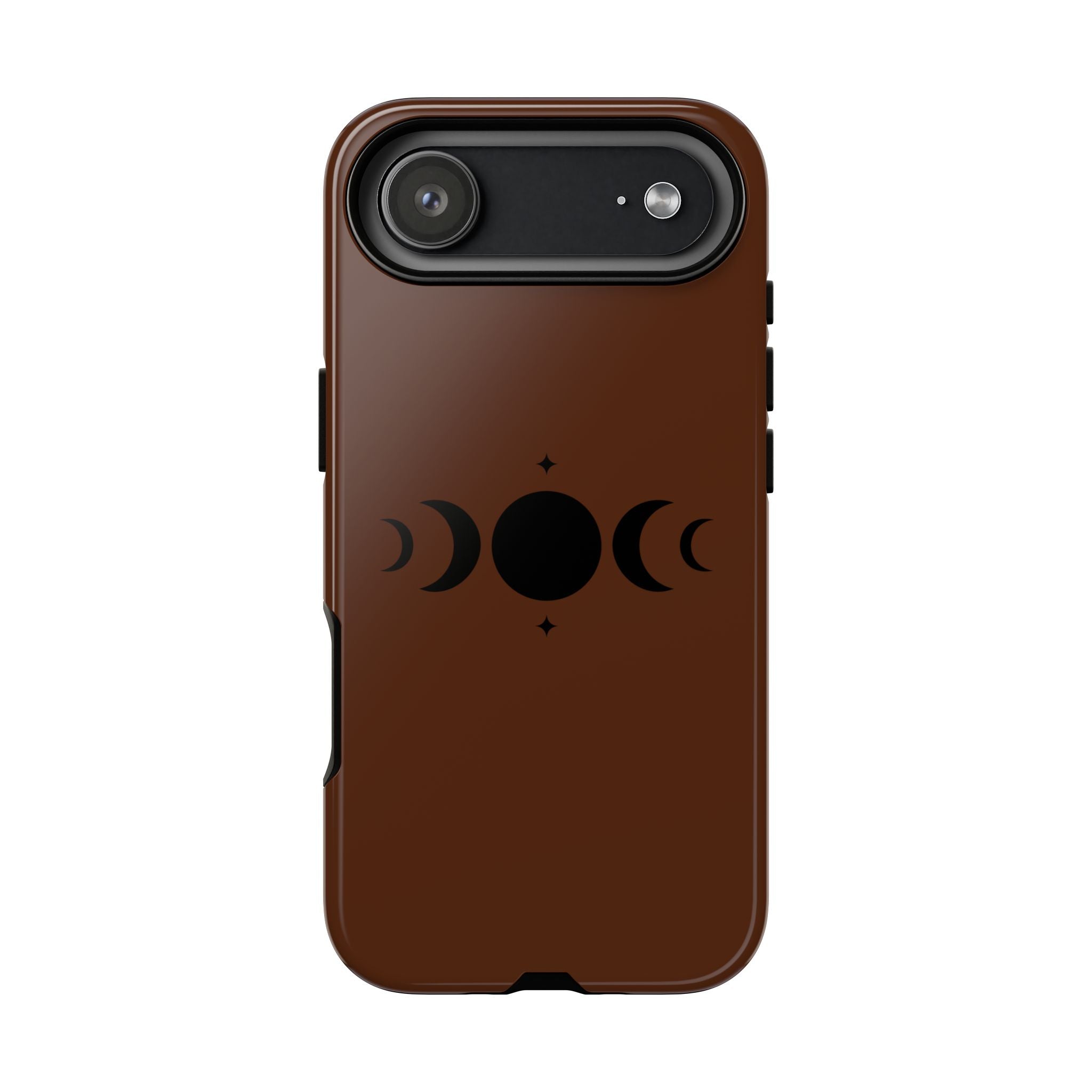 Triple Moon Phone Case — Brown Witchy Celestial iPhone Cover