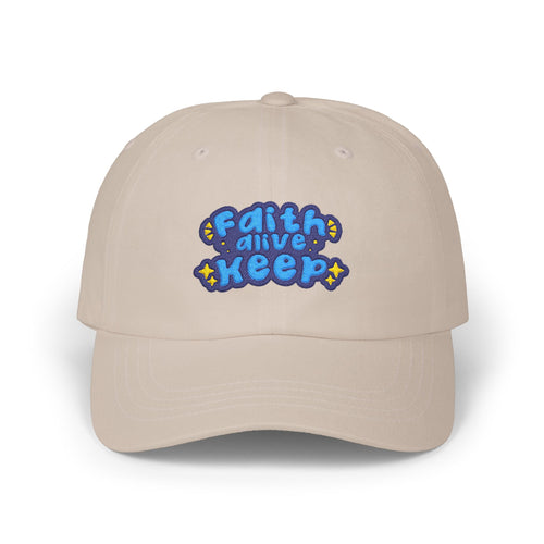 Dad Cap — 'Faith and Keep' Embroidered Inspirational Baseball Hat
