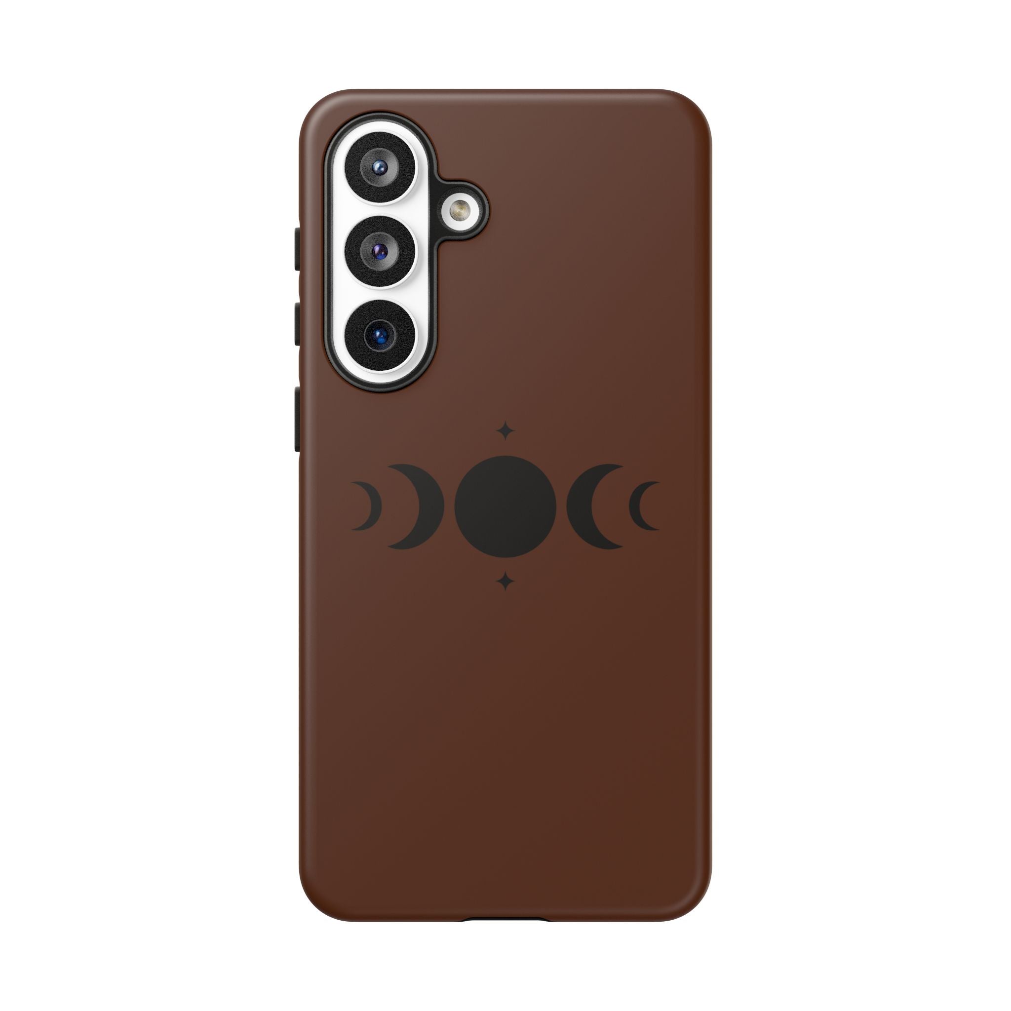 Triple Moon Phone Case — Brown Witchy Celestial iPhone Cover