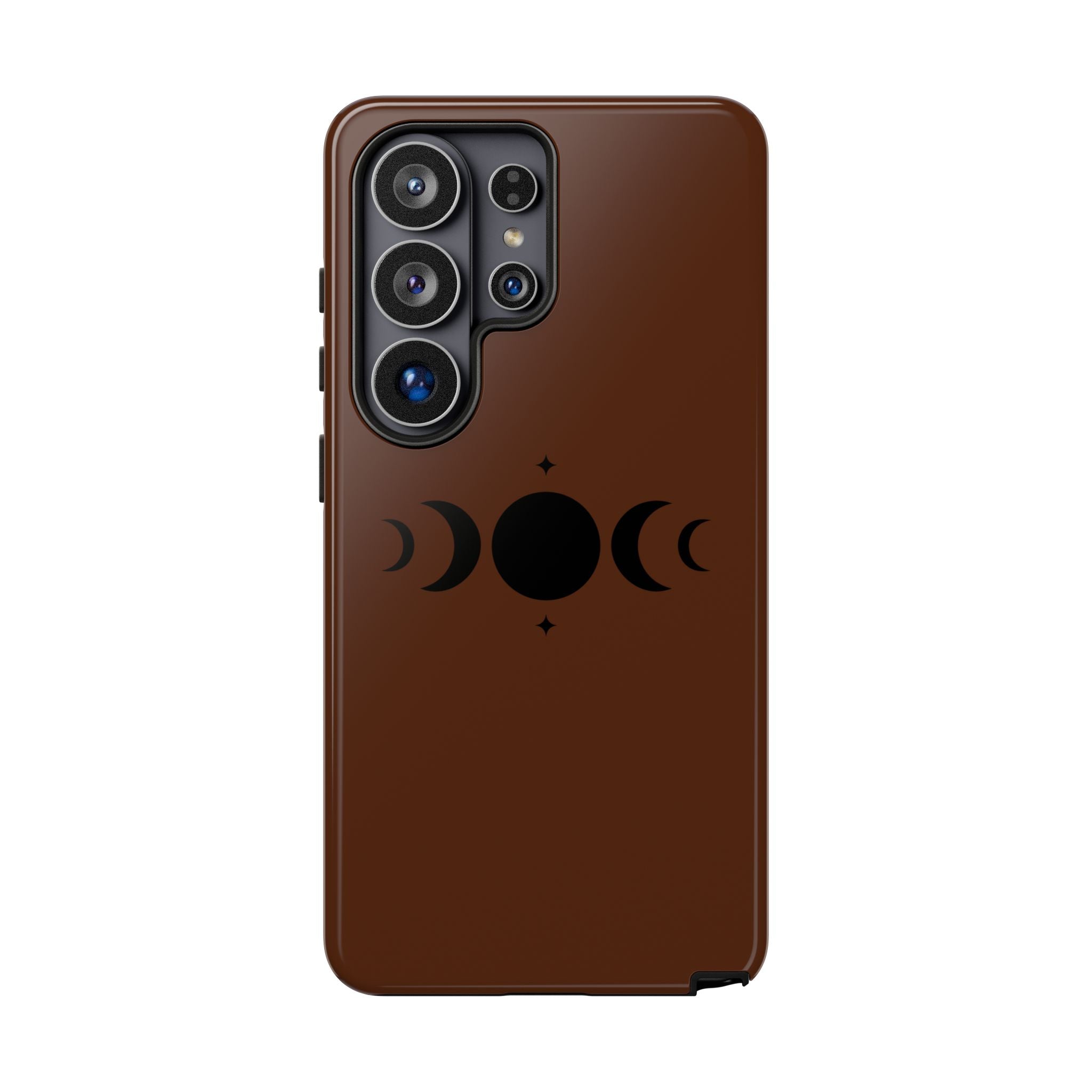Triple Moon Phone Case — Brown Witchy Celestial iPhone Cover