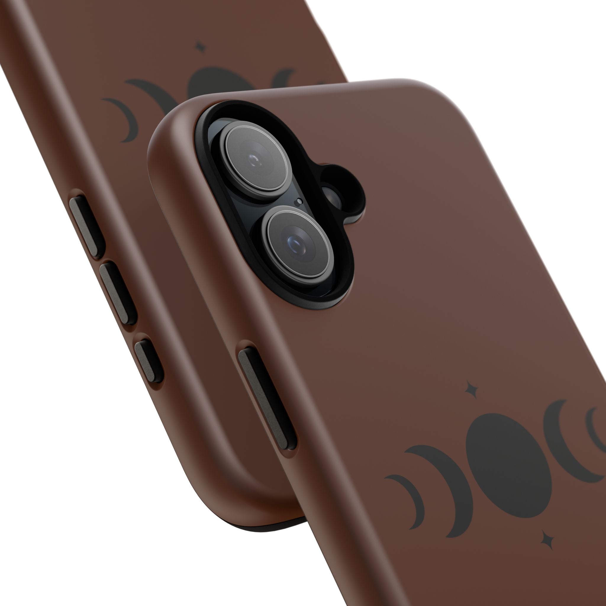 Triple Moon Phone Case — Brown Witchy Celestial iPhone Cover