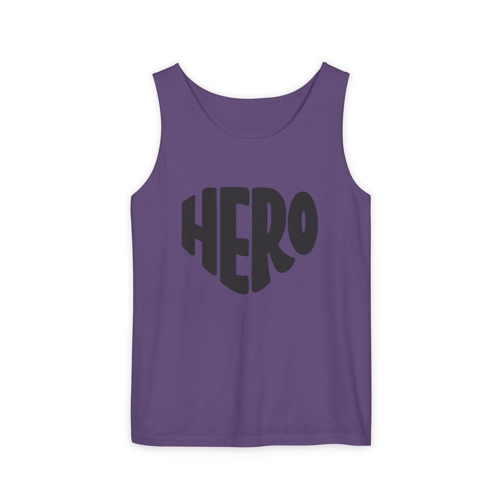 Unisex Hero Graphic Tank Top — Bold Retro "HERO" Design