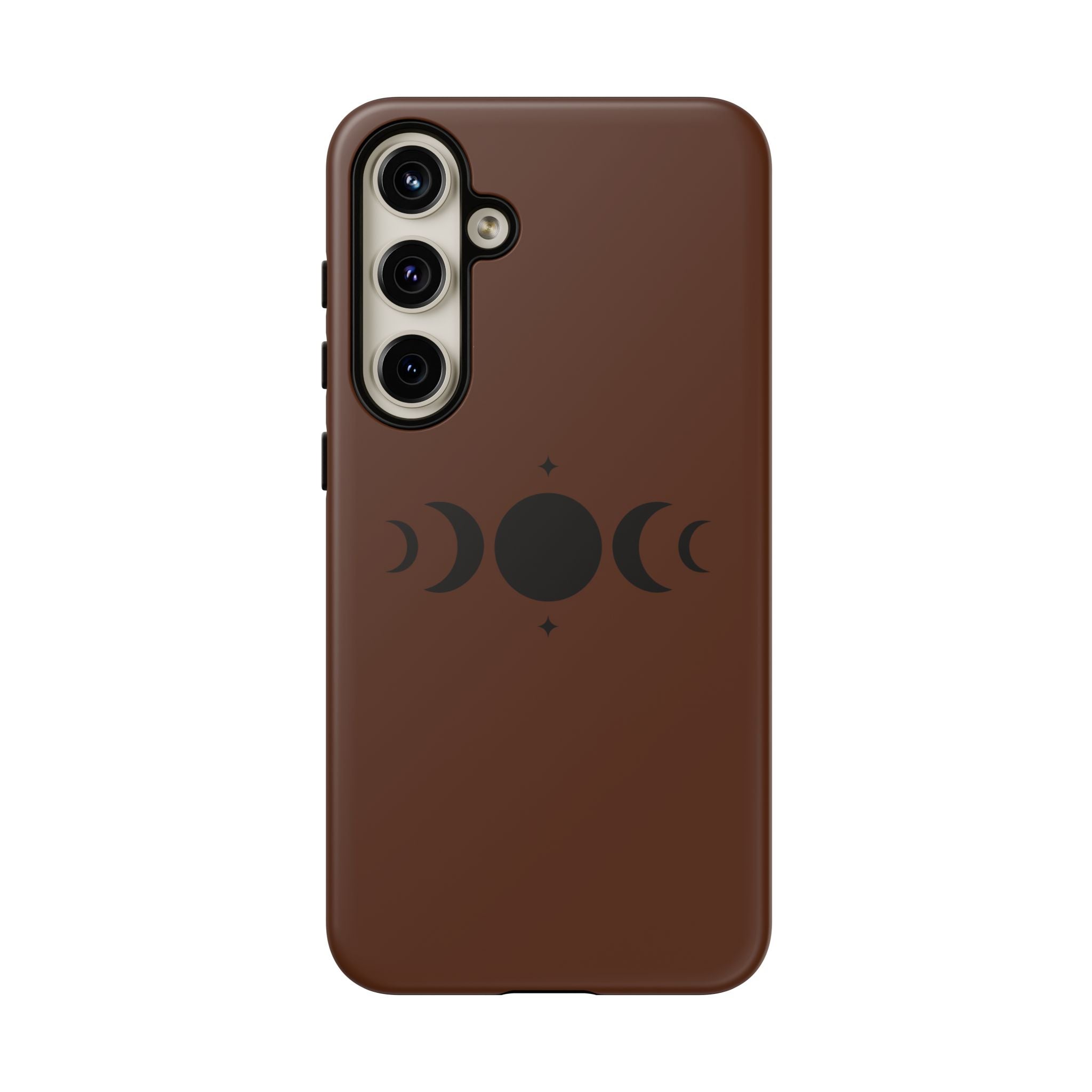 Triple Moon Phone Case — Brown Witchy Celestial iPhone Cover