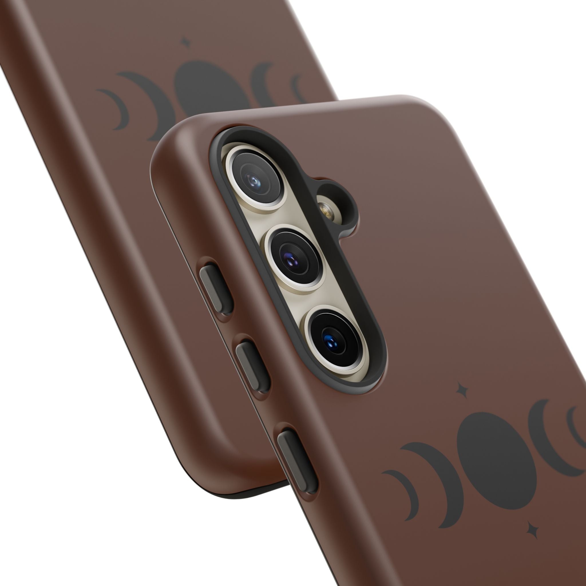 Triple Moon Phone Case — Brown Witchy Celestial iPhone Cover