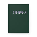 Moon Phase Hardcover Journal — Matte Green Notebook