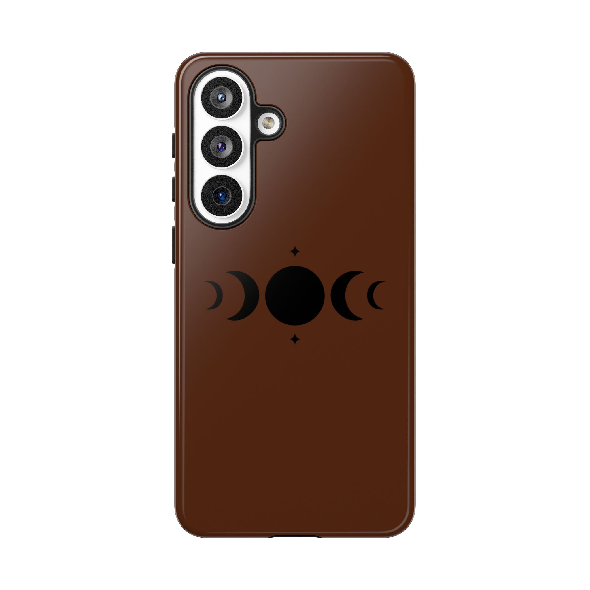 Triple Moon Phone Case — Brown Witchy Celestial iPhone Cover