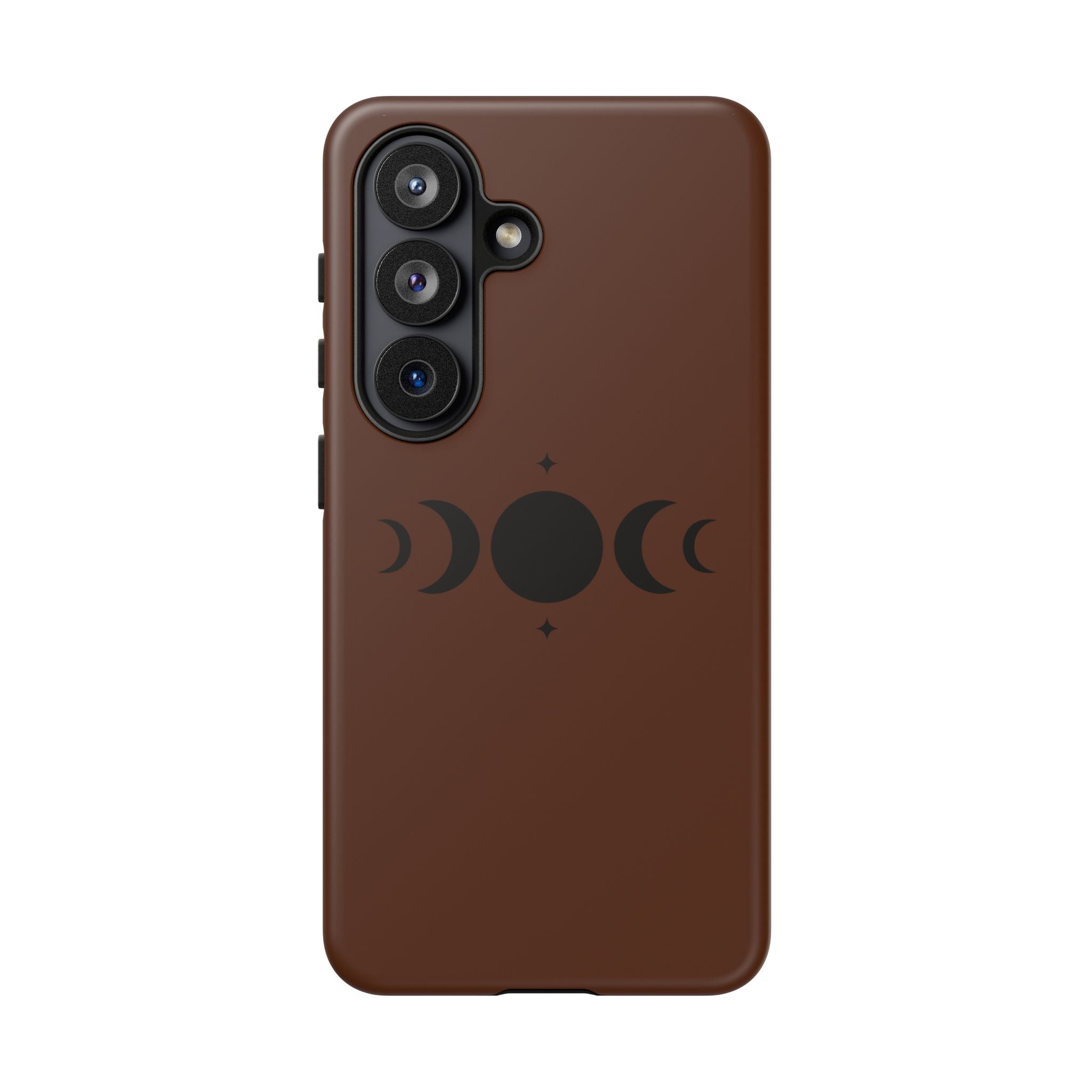 Triple Moon Phone Case — Brown Witchy Celestial iPhone Cover