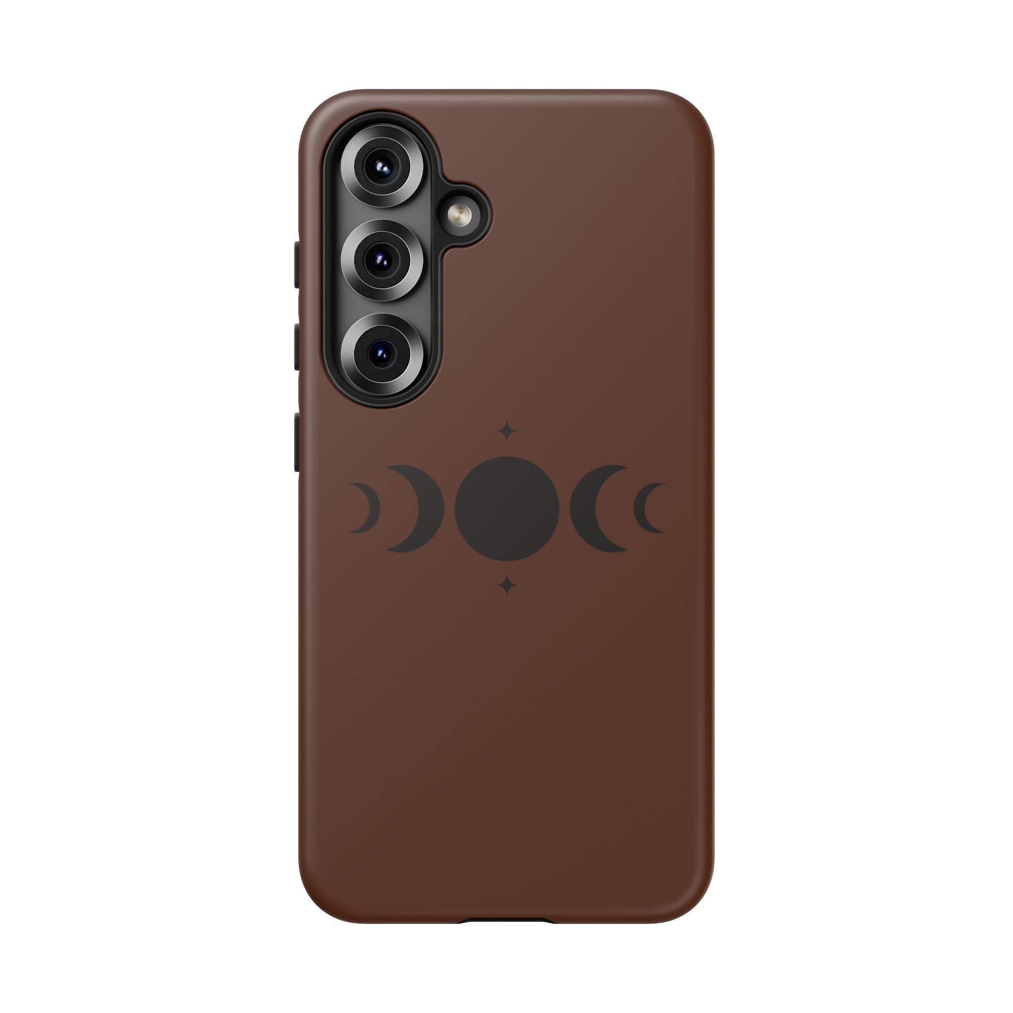 Triple Moon Phone Case — Brown Witchy Celestial iPhone Cover