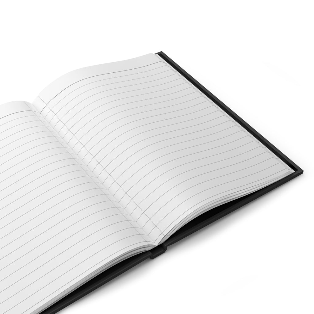 Hardcover Journal — Motivational Notebook (Black Matte, Purple Typography)