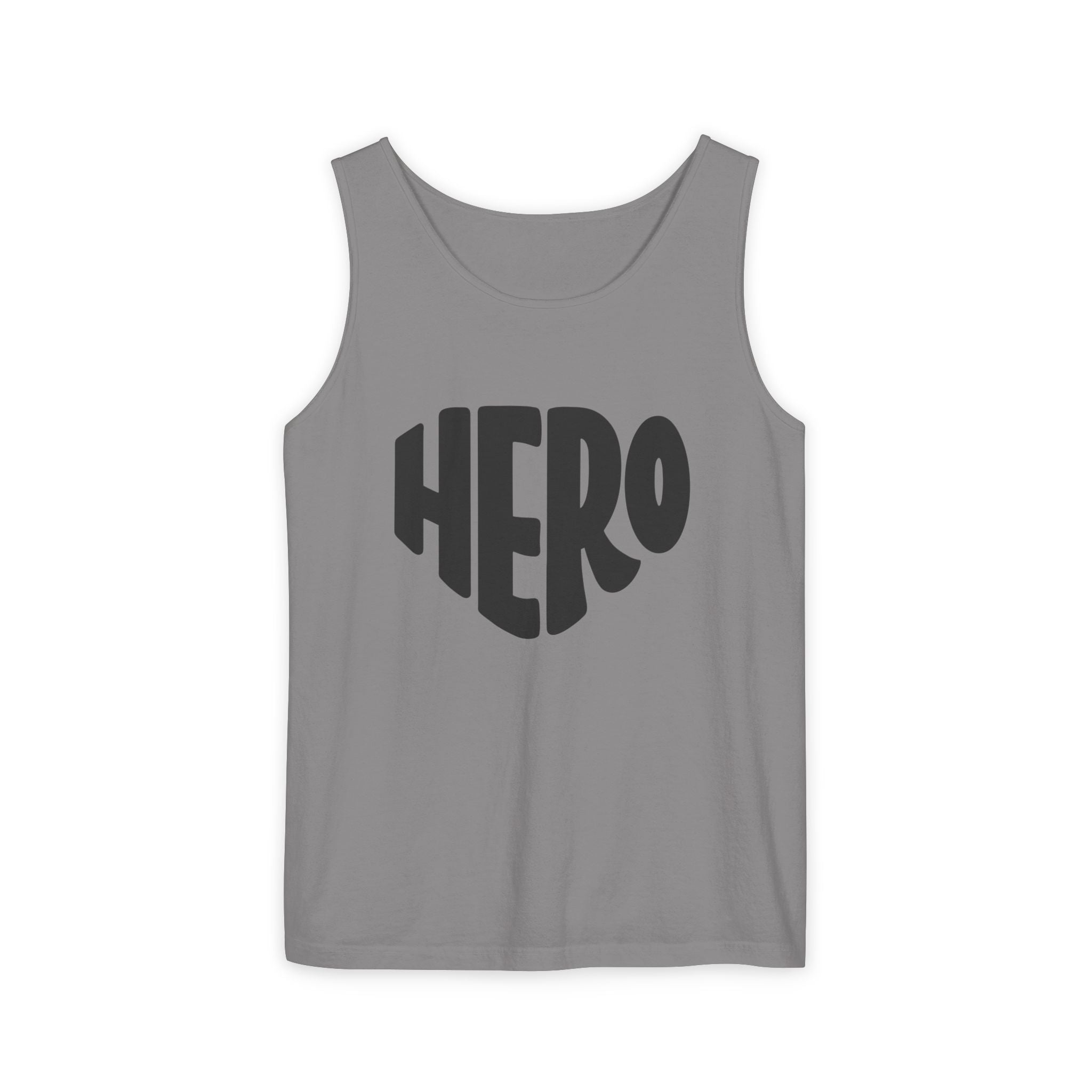Unisex Hero Graphic Tank Top — Bold Retro "HERO" Design