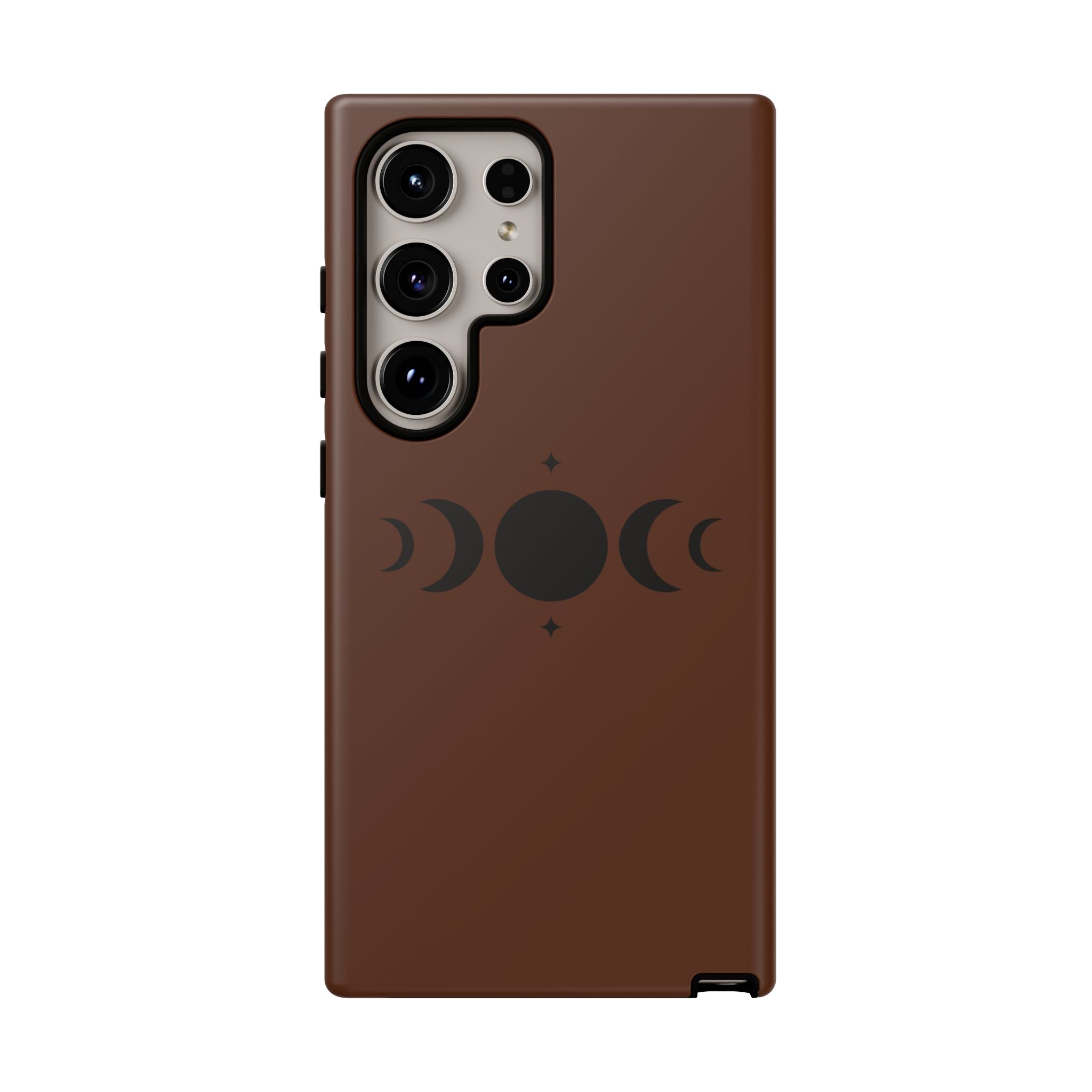 Triple Moon Phone Case — Brown Witchy Celestial iPhone Cover