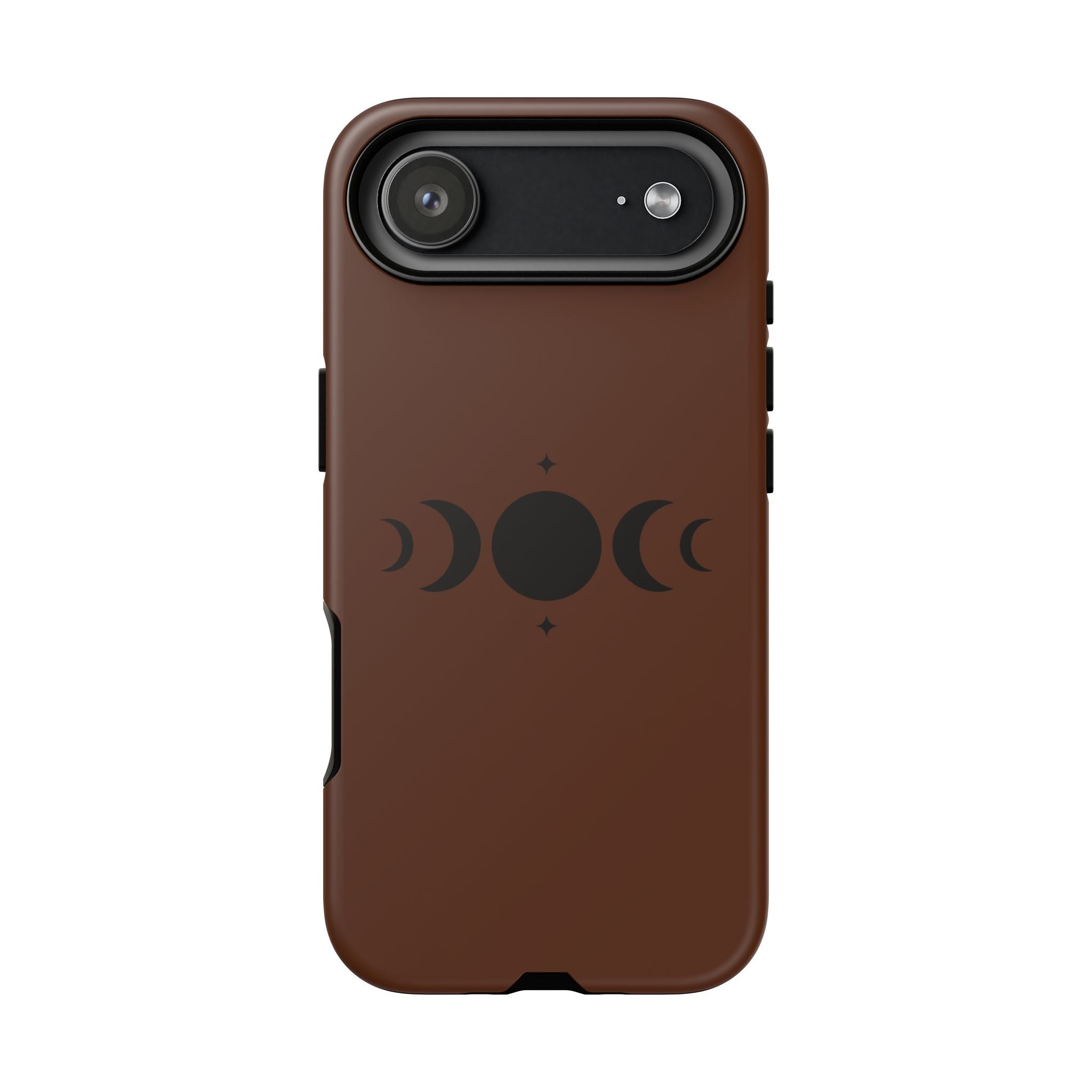 Triple Moon Phone Case — Brown Witchy Celestial iPhone Cover