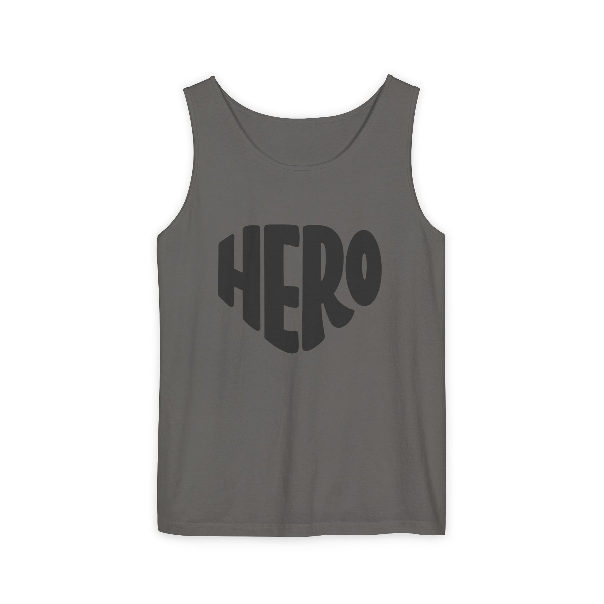 Unisex Hero Graphic Tank Top — Bold Retro "HERO" Design