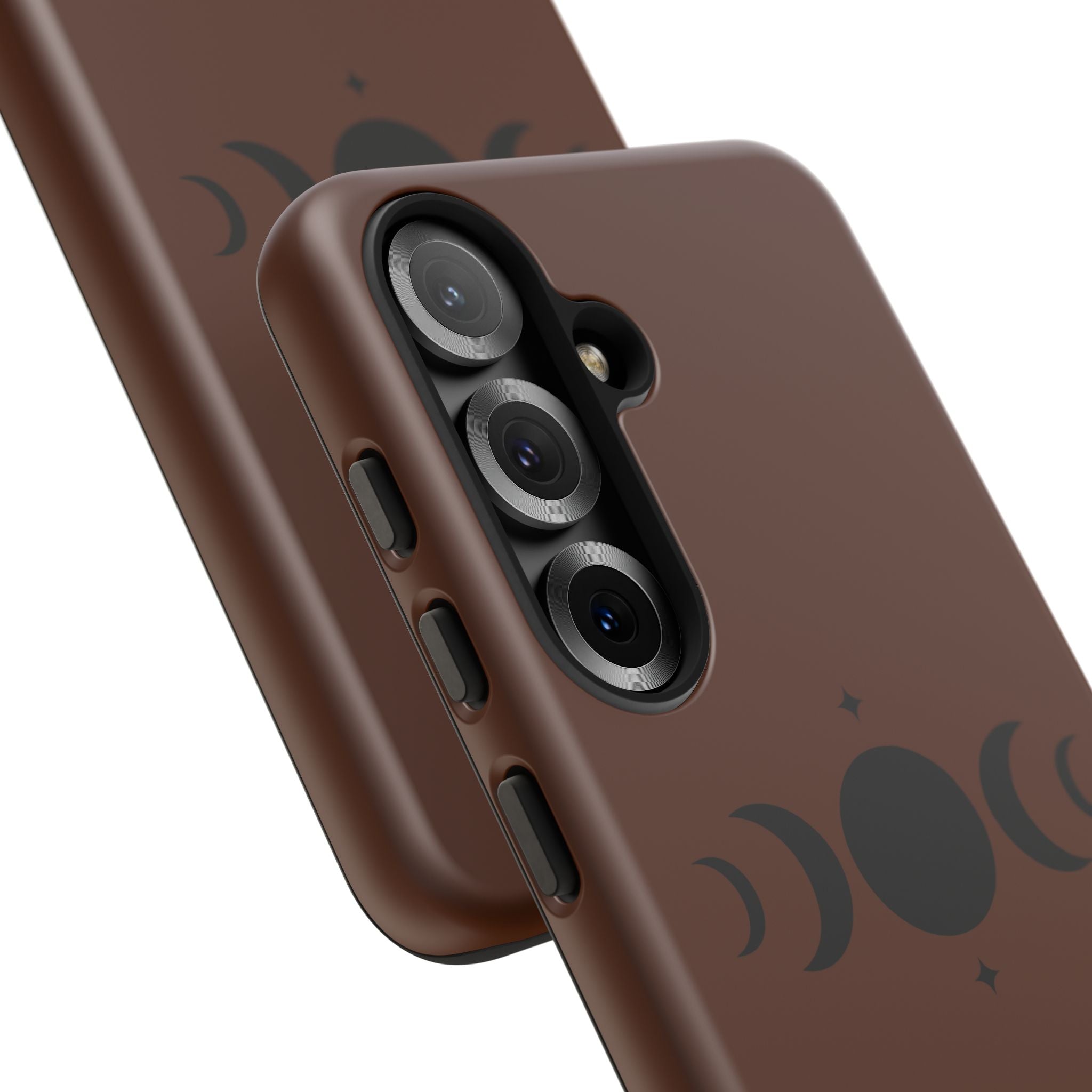 Triple Moon Phone Case — Brown Witchy Celestial iPhone Cover