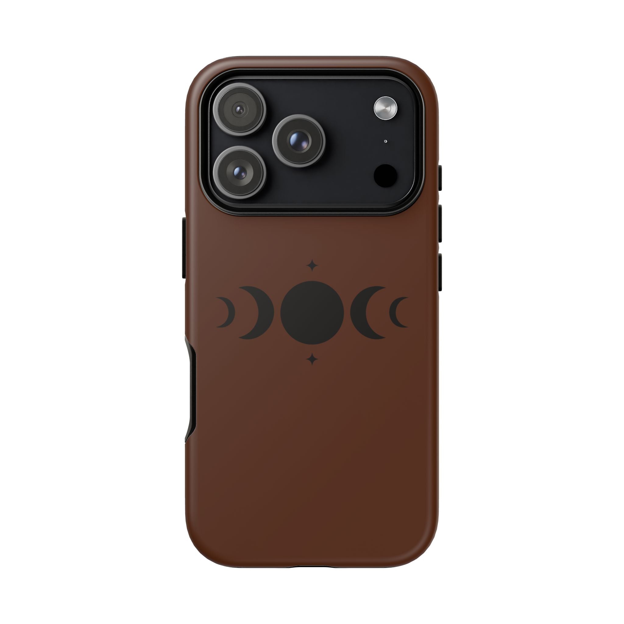 Triple Moon Phone Case — Brown Witchy Celestial iPhone Cover