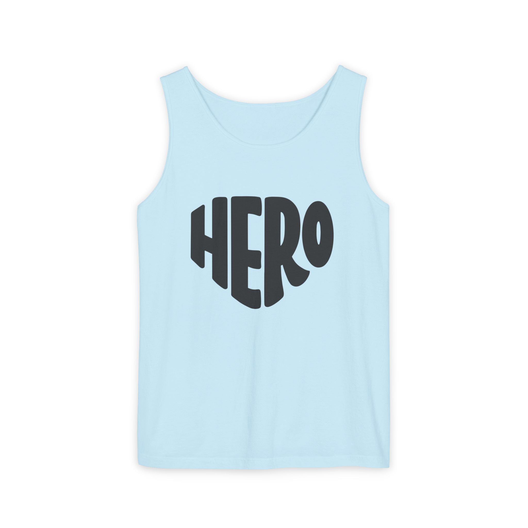 Unisex Hero Graphic Tank Top — Bold Retro "HERO" Design