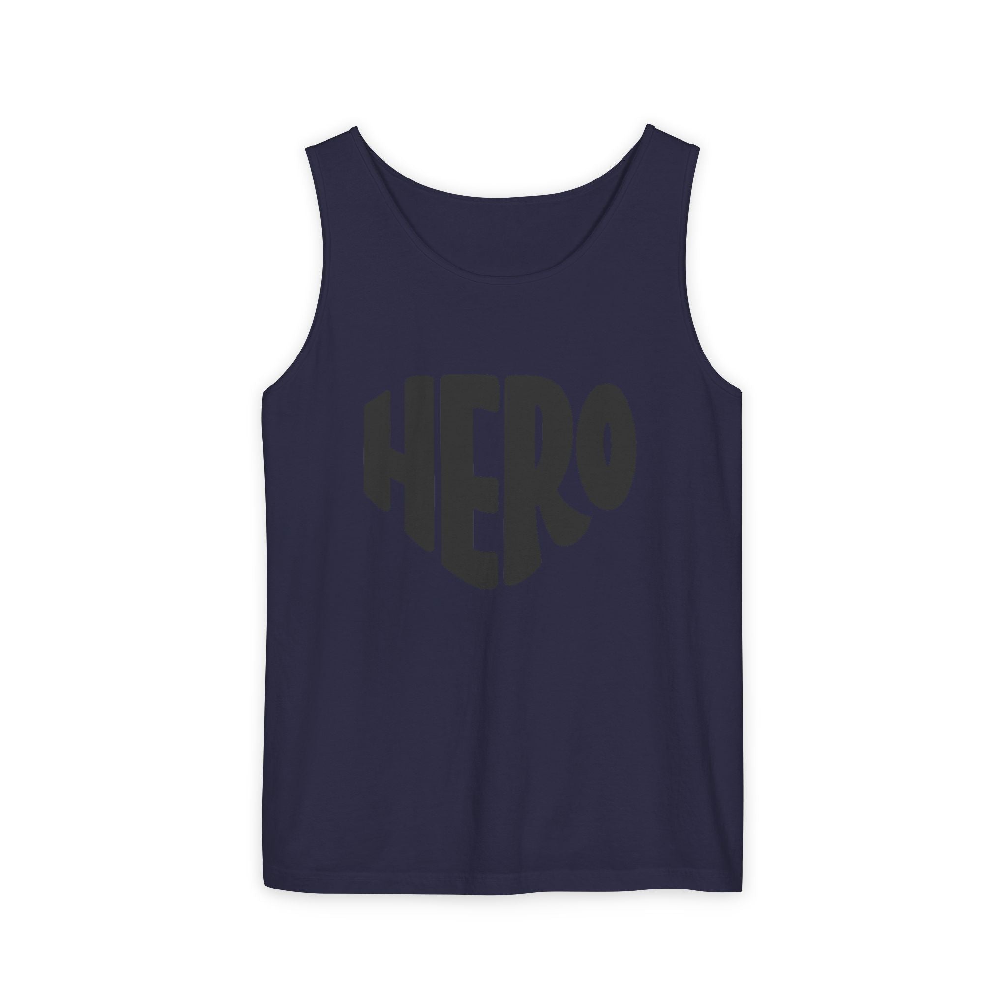 Unisex Hero Graphic Tank Top — Bold Retro "HERO" Design