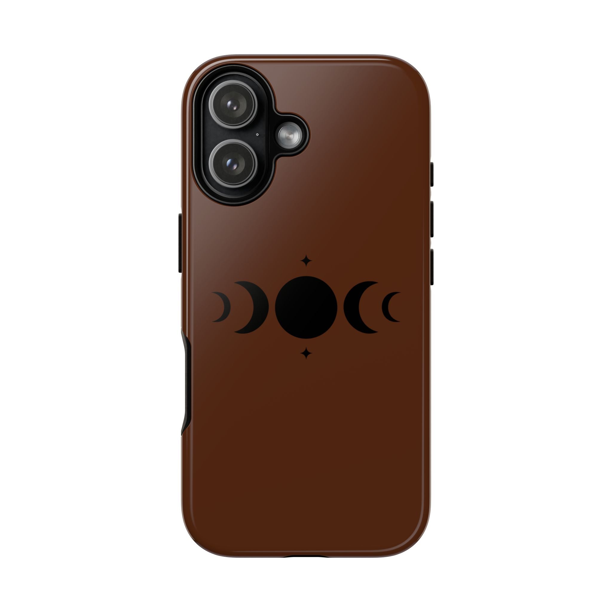 Triple Moon Phone Case — Brown Witchy Celestial iPhone Cover