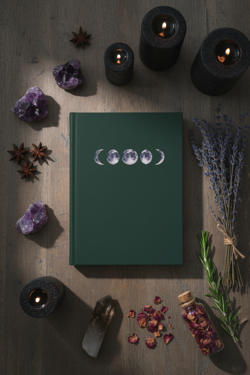 Moon Phase Journal lifestyle flat lay
